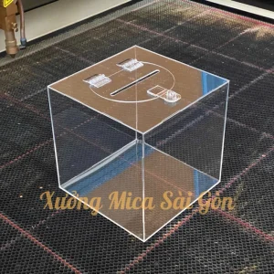 Thùng phiếu trong suốt, hòm thư mica trong suốt kích cỡ đa dạng