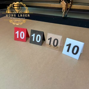 Thể số để bàn bằng Mica dày 2mm - Nhiều màu